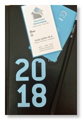 Kalender mit Visitenkarten